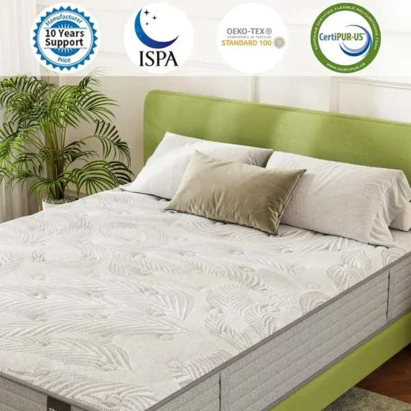 Full Size Mattress 12 Inch , Gel Memory Foam Mattress，Hybrid Full Mattress in A Box Individually Pocket Springs - Image 6