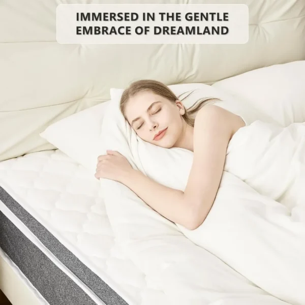 Queen Mattress, 12 Inch Hybrid Mattress - Pocketed Coils - Targeted Pressure Relief, Advanced Motion Isolation, Mattresses - Image 3