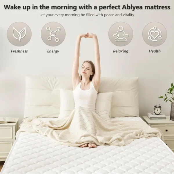 Queen Mattress, 12 Inch Hybrid Mattress - Pocketed Coils - Targeted Pressure Relief, Advanced Motion Isolation, Mattresses - Image 4