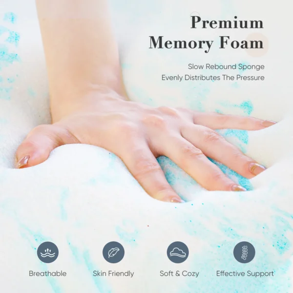 JHK 2-3 Inch Gel Memory Foam Mattress Topper Full Size Cooling Mattress Soft and Breathable Bed Topper School Bedroom Furniture - Image 5