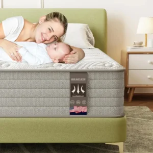 Full Size Mattress 12 Inch , Gel Memory Foam Mattress，Hybrid Full Mattress in A Box Individually Pocket Springs