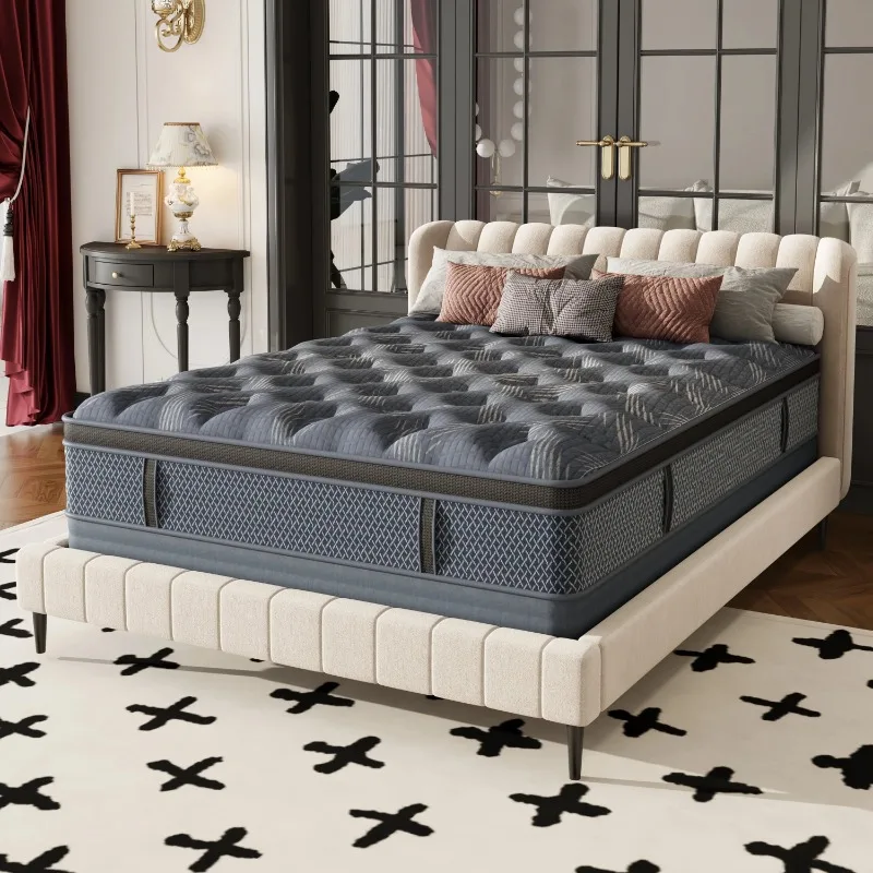 10" CertiPUR-US Certified Memory Foam Pocket Spring Mattress,Hybrid Innerspring Mattress,Full Mattress in a Box